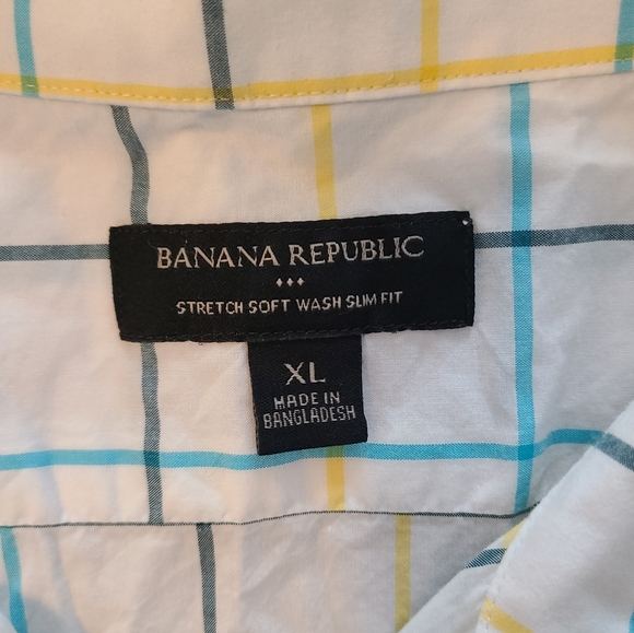Banana Republic slim fit short sleeve button down shirt XL - Picture 3 of 5